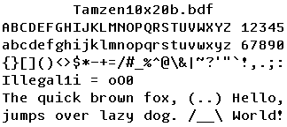 Tamzen10x20b.bdf