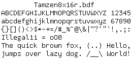 Tamzen8x16r.bdf