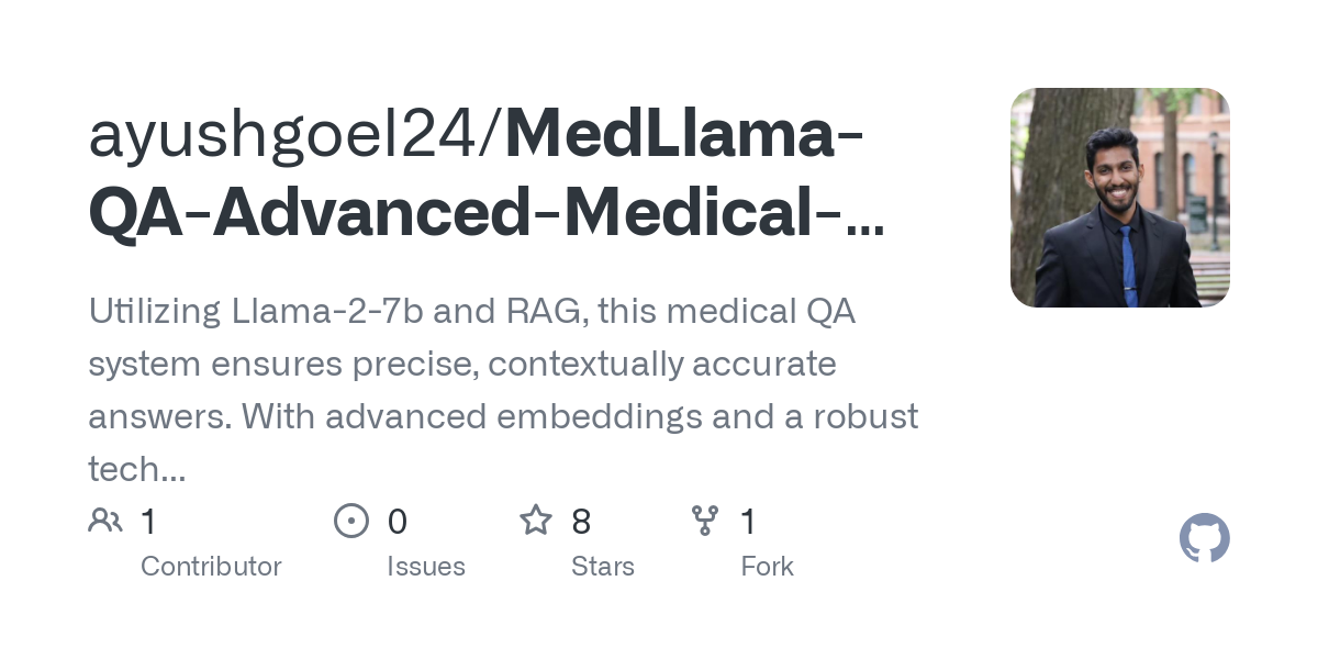 MedLlama QA Advanced Medical Question Answering with Llama 2 7b and RAG