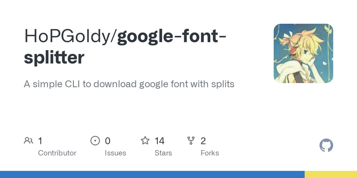 google font splitter