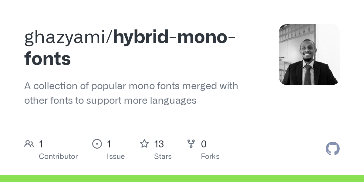 hybrid mono fonts