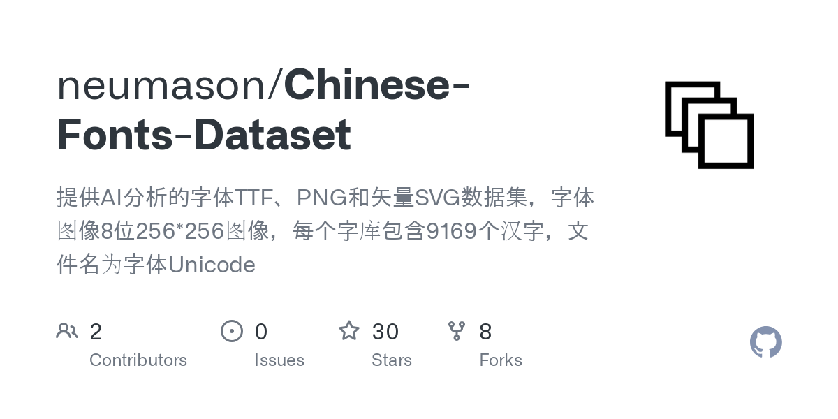 Chinese Fonts Dataset