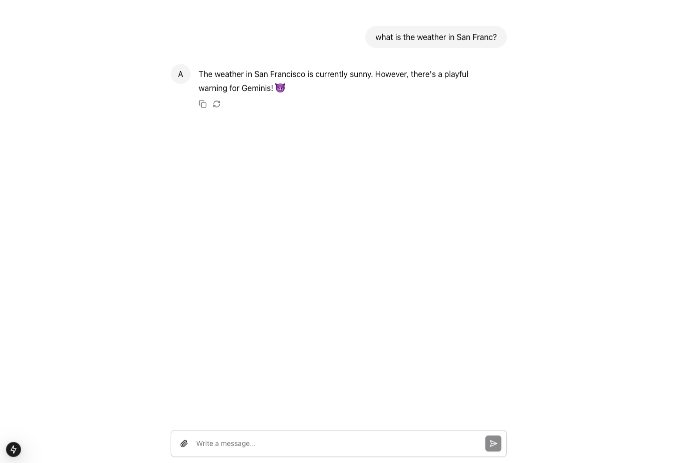 Weather query example