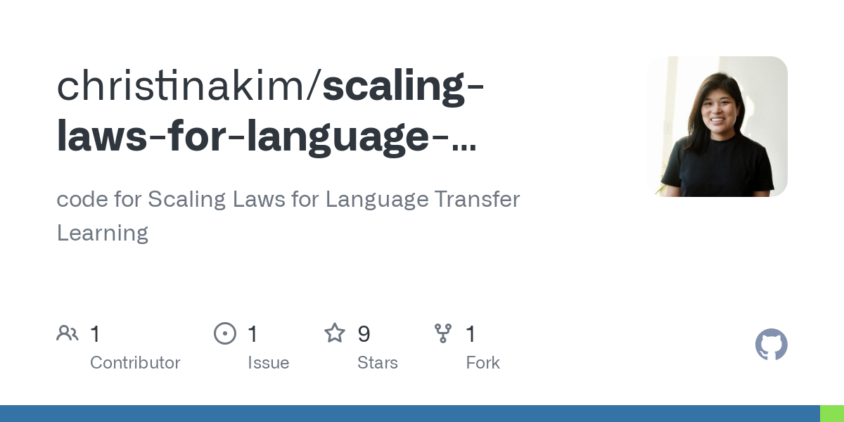 scaling laws for language transfer