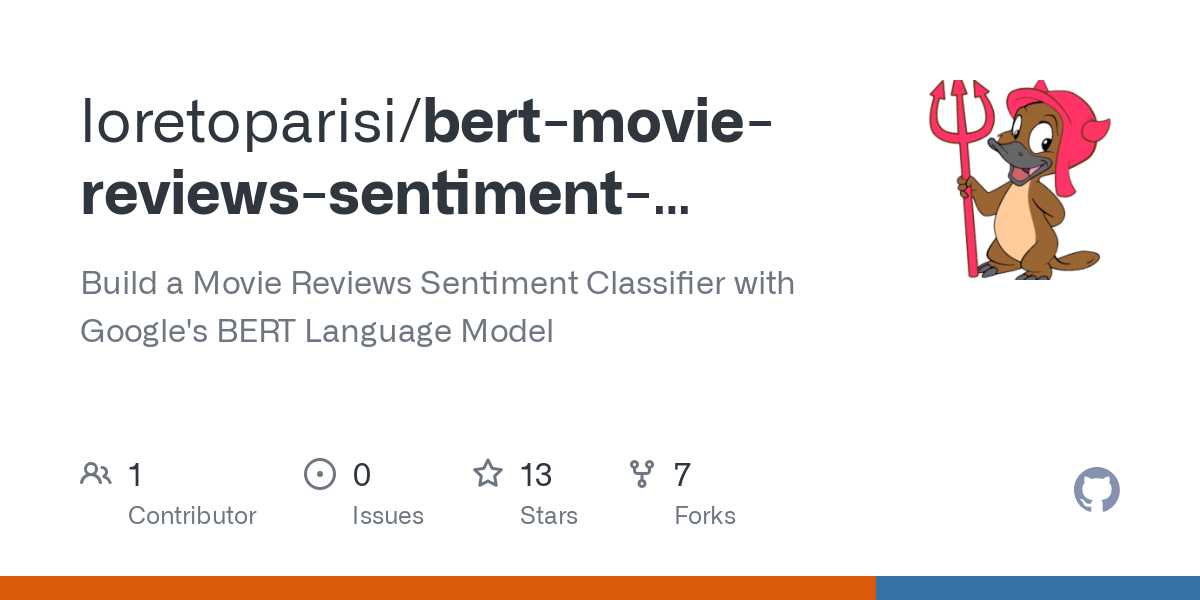 bert movie reviews sentiment classifier