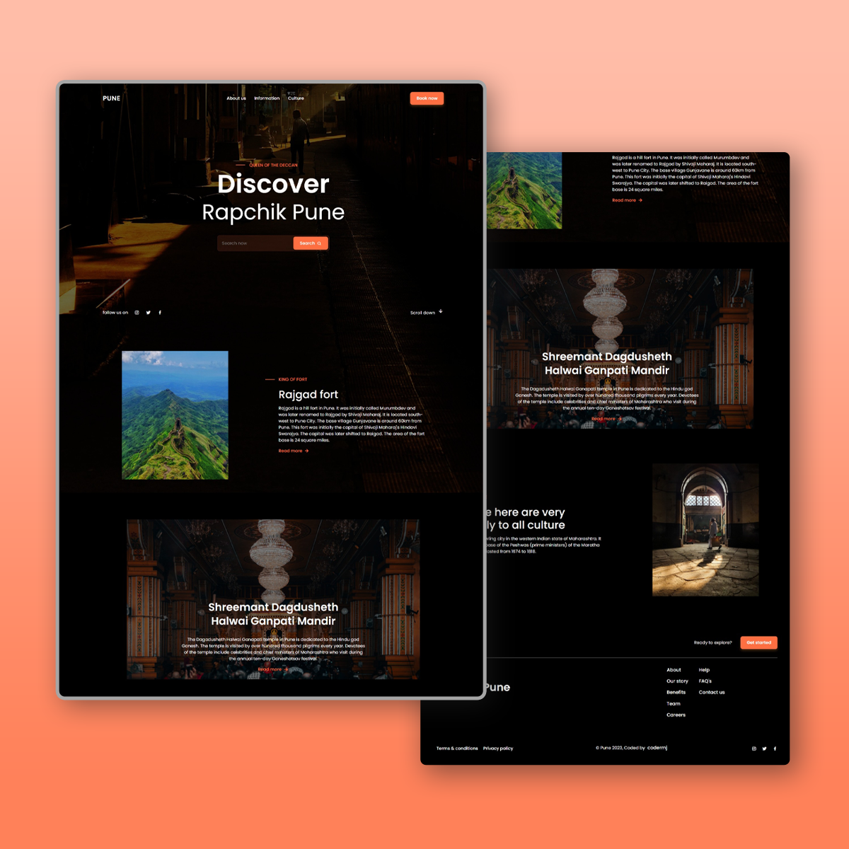 완전 - 반응 형 여행 웹 사이트