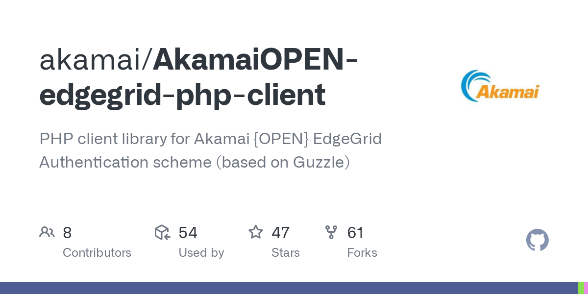 AkamaiOPEN edgegrid php client