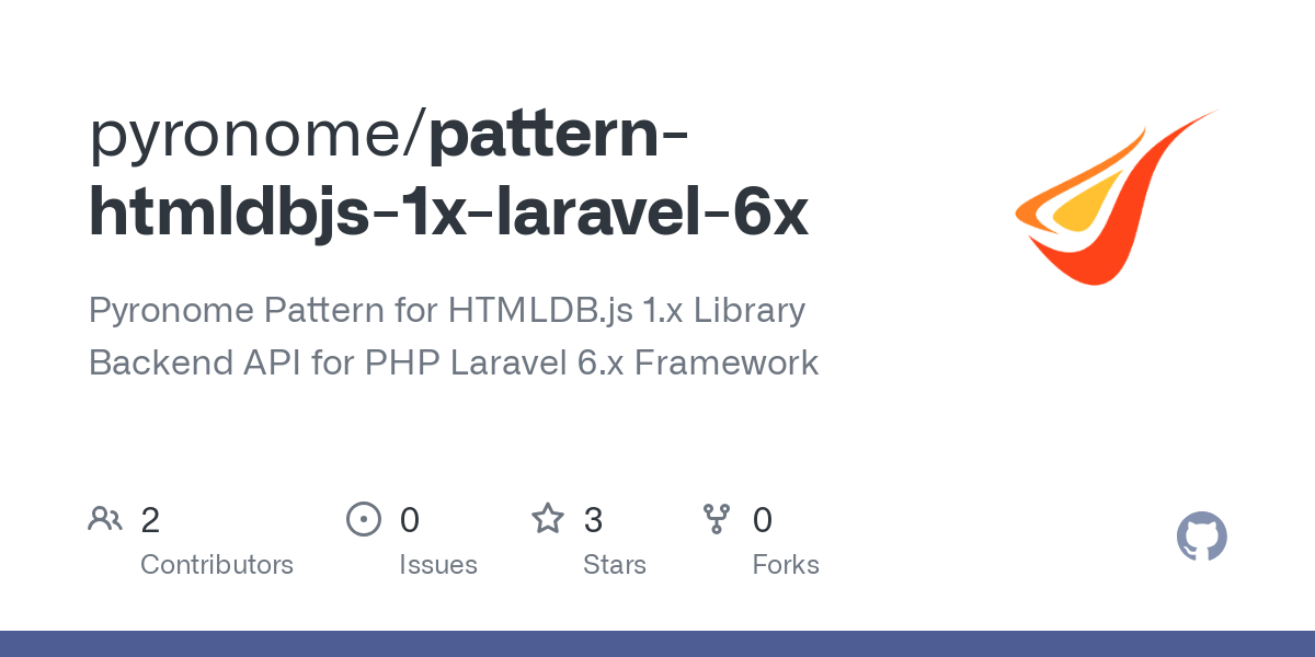 pattern htmldbjs 1x laravel 6x