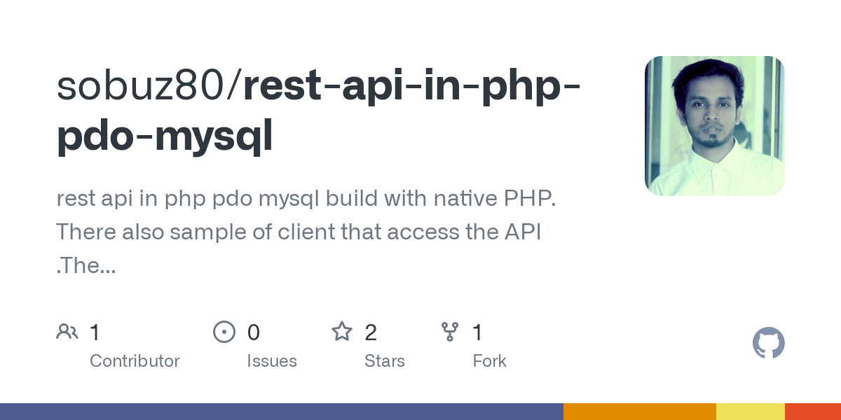 rest api in php pdo mysql
