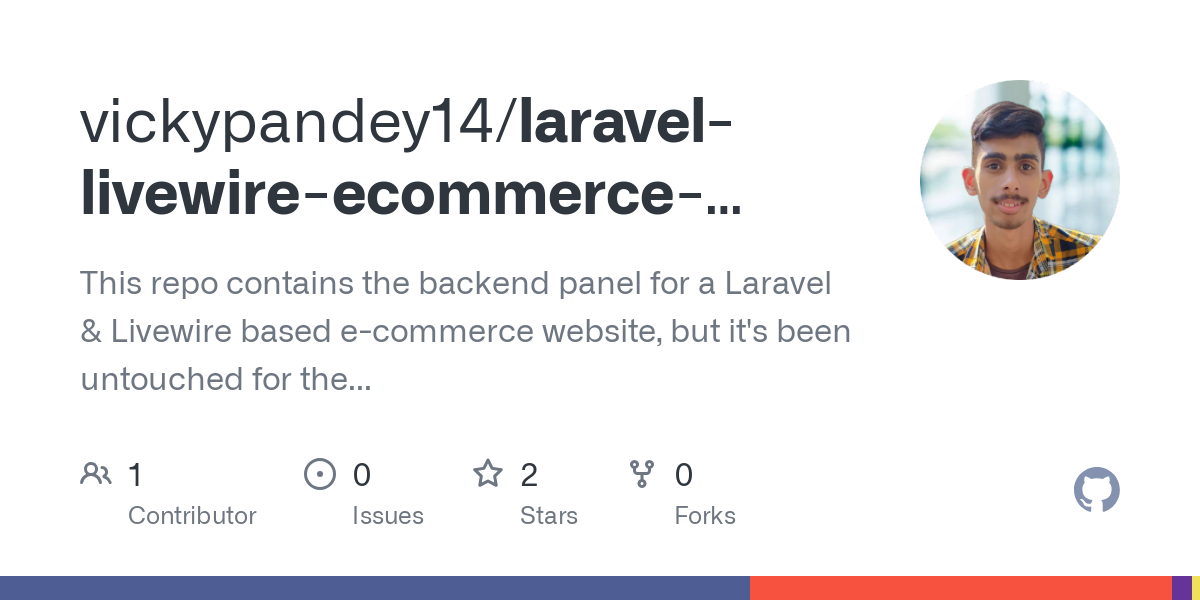 laravel livewire ecommerce website backend panel