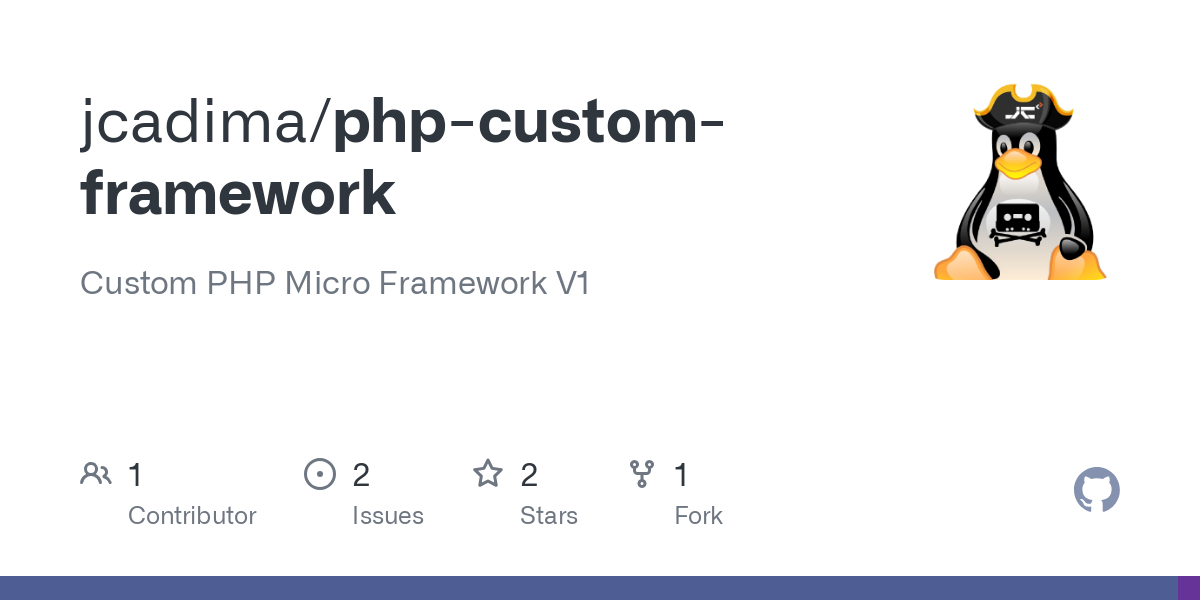 php custom framework