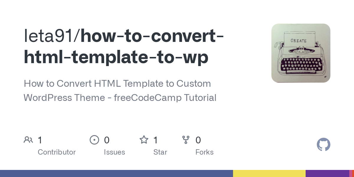 how to convert html template to wp