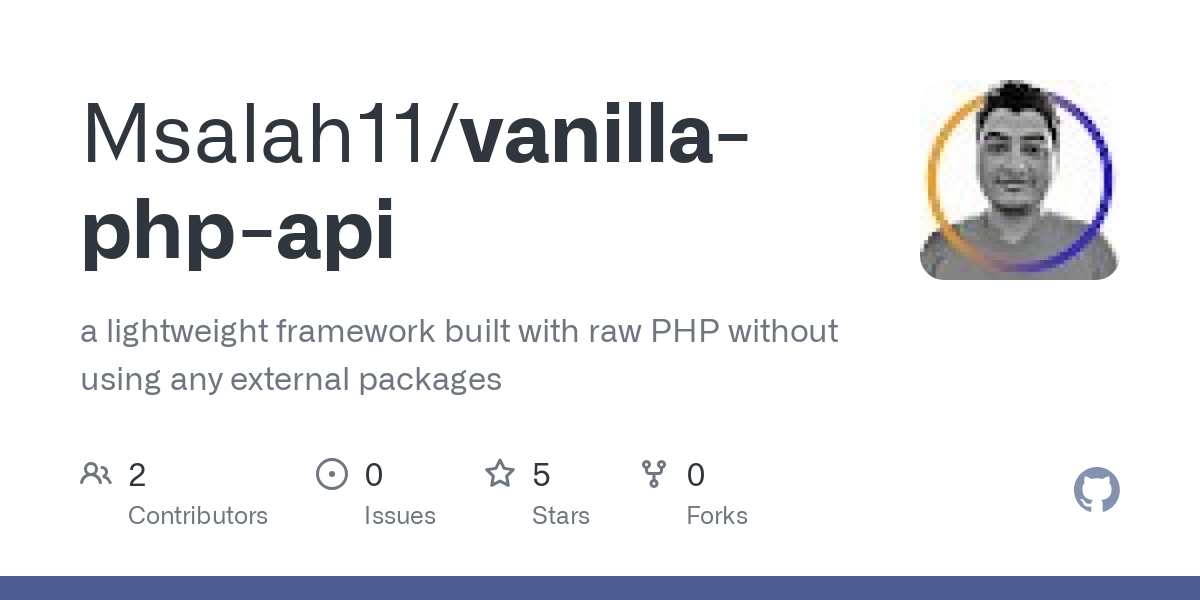 vanilla php api